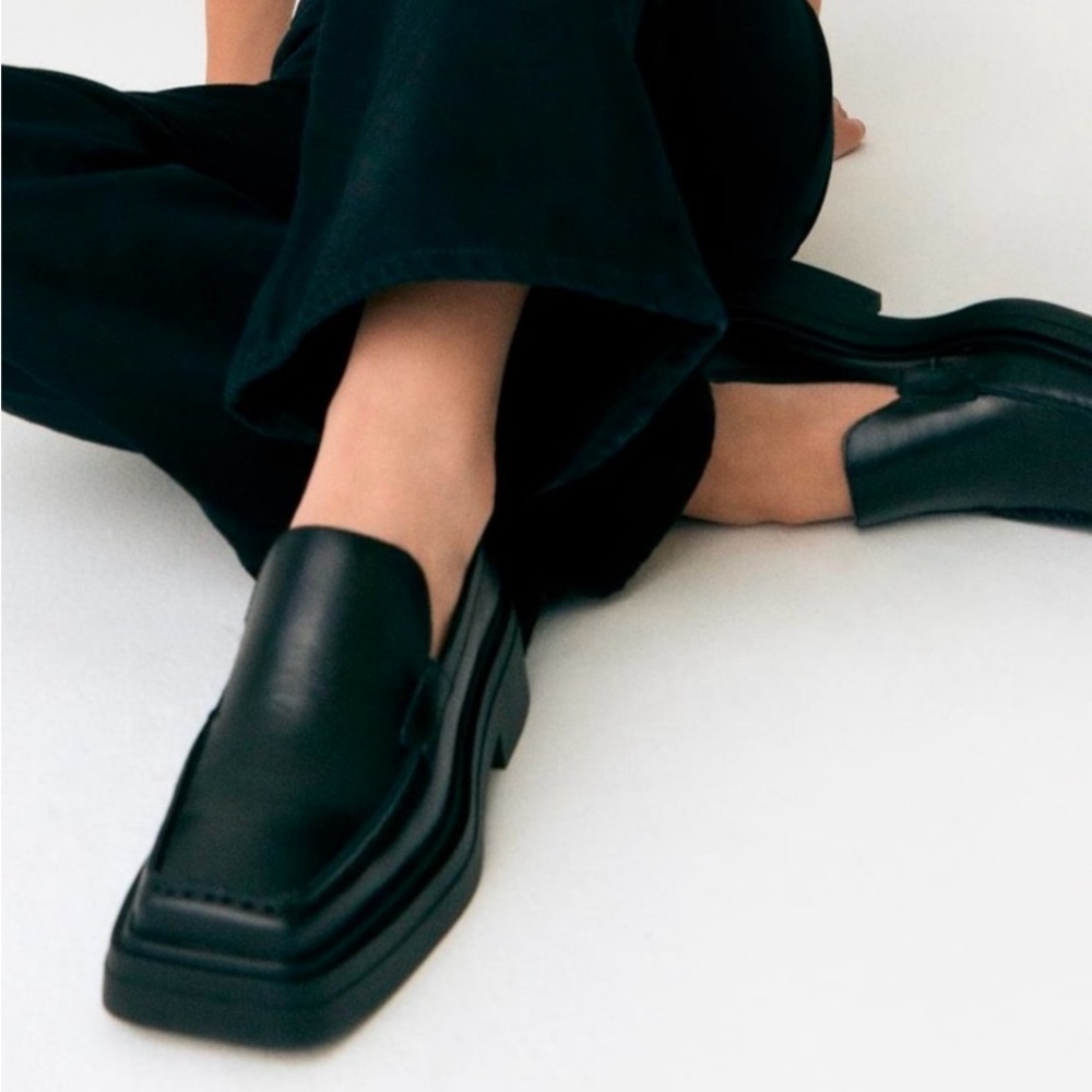 VAGABOND EYRA LOAFERS BLACK LEATHER UPPER SIZE 9 NWOT